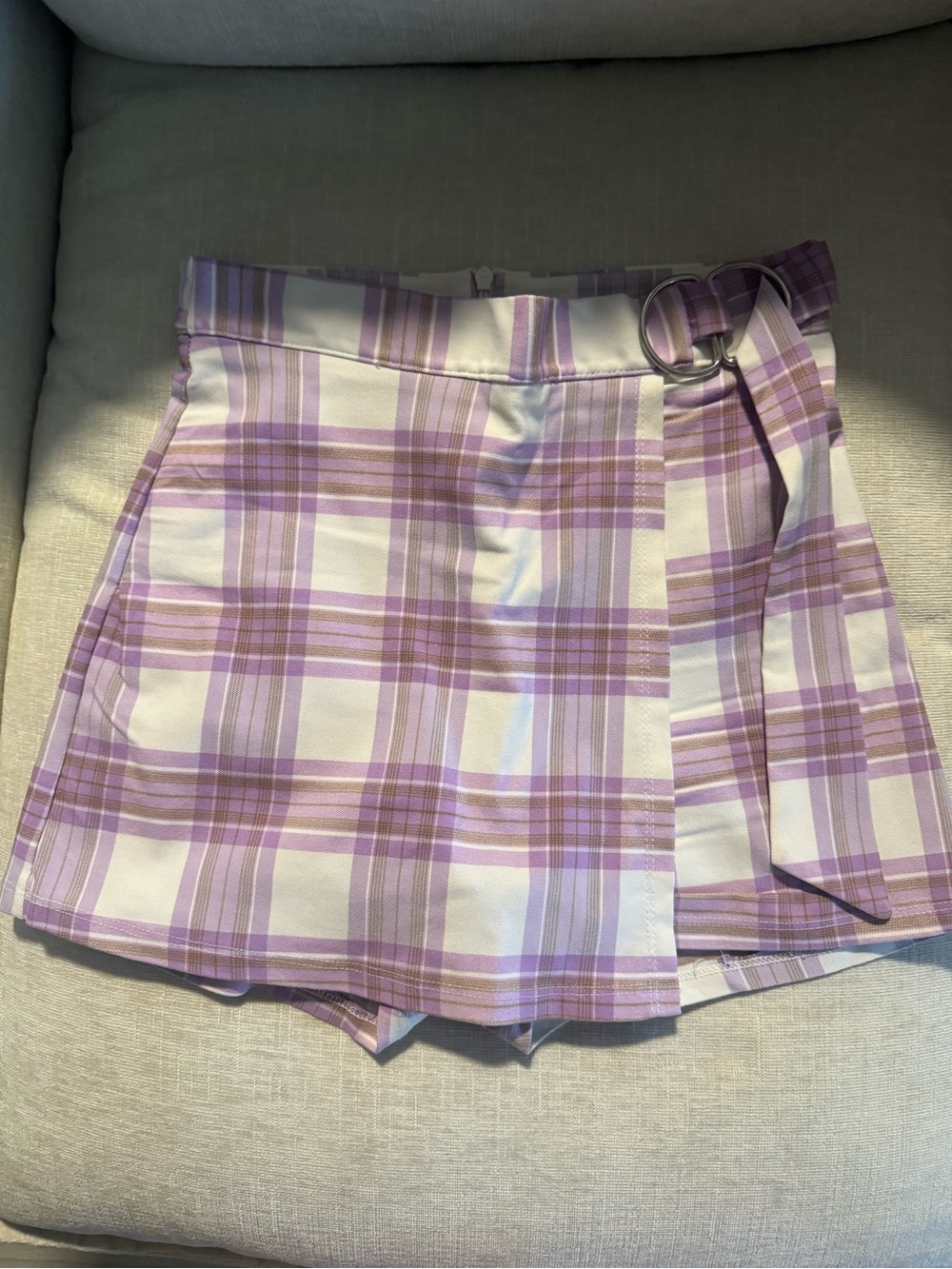 Altard State Purple Plaid Wrap Skort Size XS